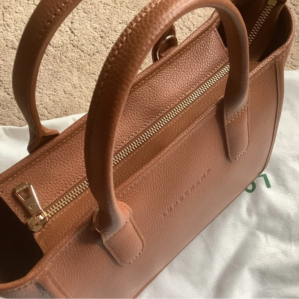 Longchamp Le Foulonne Leather medium tote Bag - Picture 7 of 8